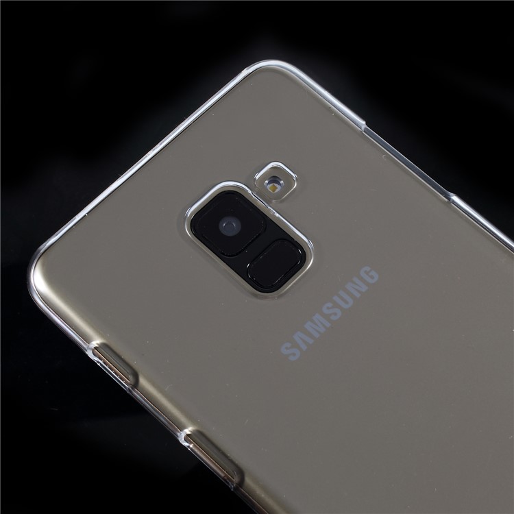 100Pcs/Lot PC Transparent Phone Lightweight Cases for Samsung Galaxy A8+ (2018) - Transparent-3