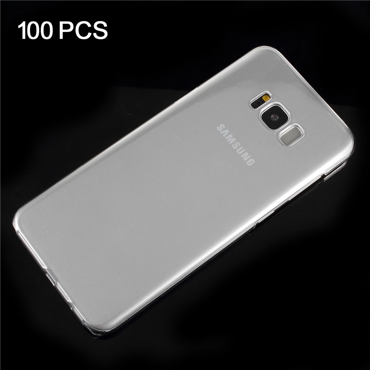 100Pcs/Lot PC Transparent Mobile Phone Lightweight Cases for Samsung Galaxy S8+ G955 - Transparent-1