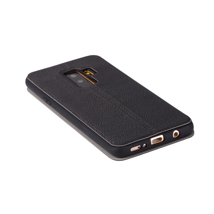 Litchi Texture Flip Leather Case with Card Holder for Samsung Galaxy S9 Plus SM-G965 - Black-10