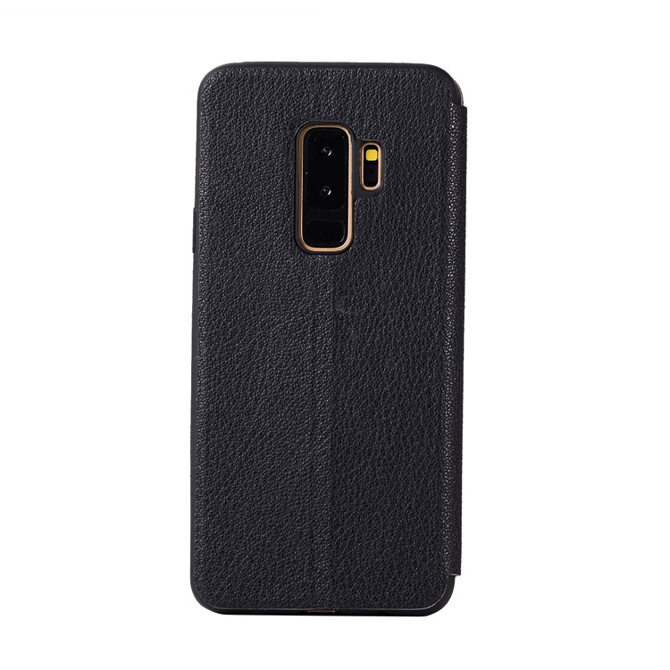 Litchi Texture Flip Leather Case with Card Holder for Samsung Galaxy S9 Plus SM-G965 - Black-6