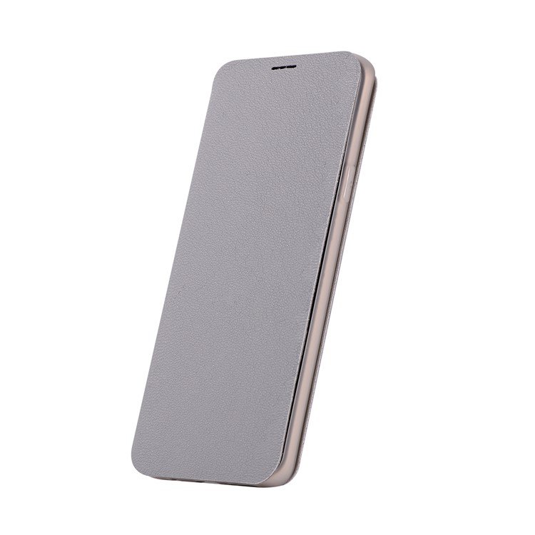 Litchi Texture PU Leather Flip Stand Cover for Samsung Galaxy S9 Plus SM-G965 - Grey-2