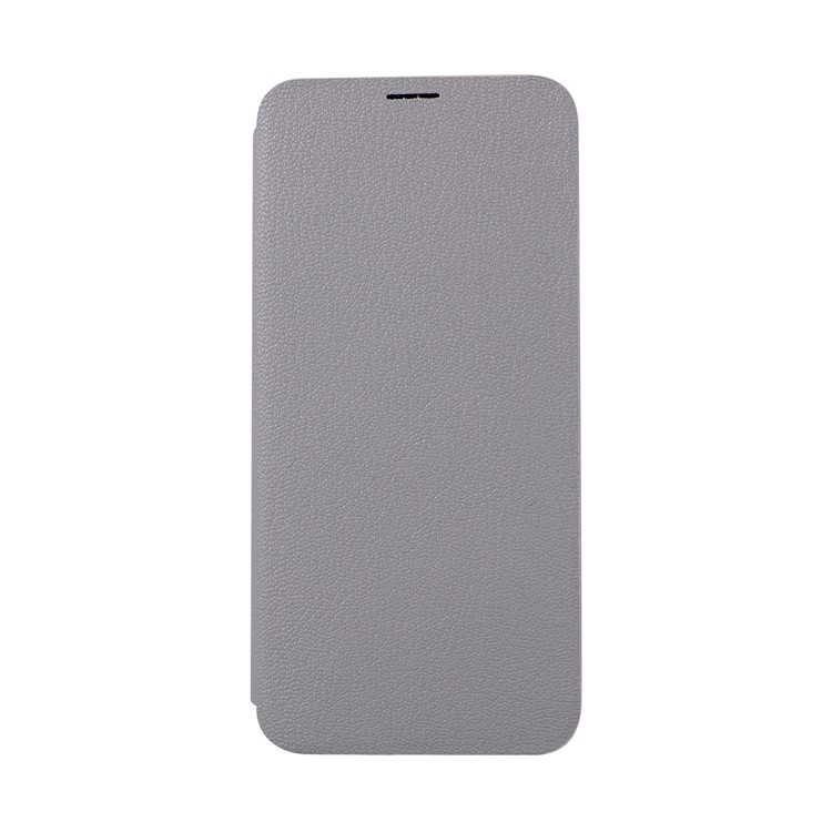 Litchi Texture PU Leather Flip Stand Cover for Samsung Galaxy S9 Plus SM-G965 - Grey-5