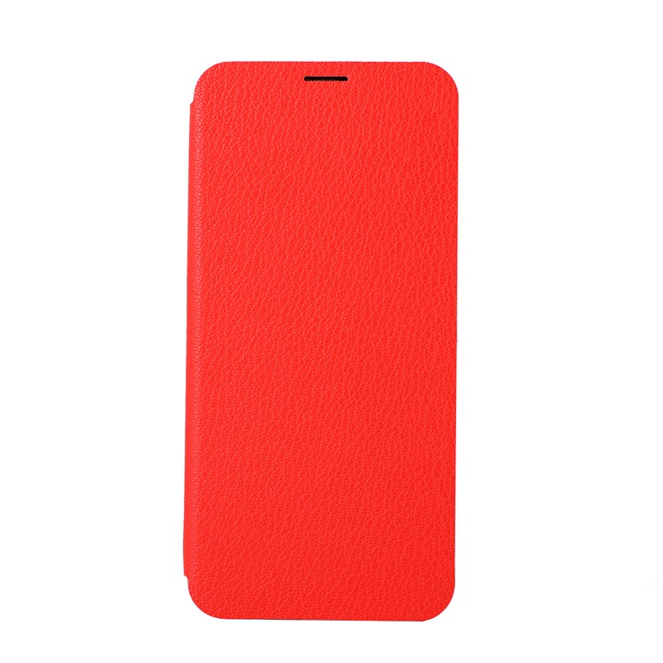 Litchi Texture Card Holder Leather Shell for Samsung Galaxy S9 Plus SM-G965 - Red-5