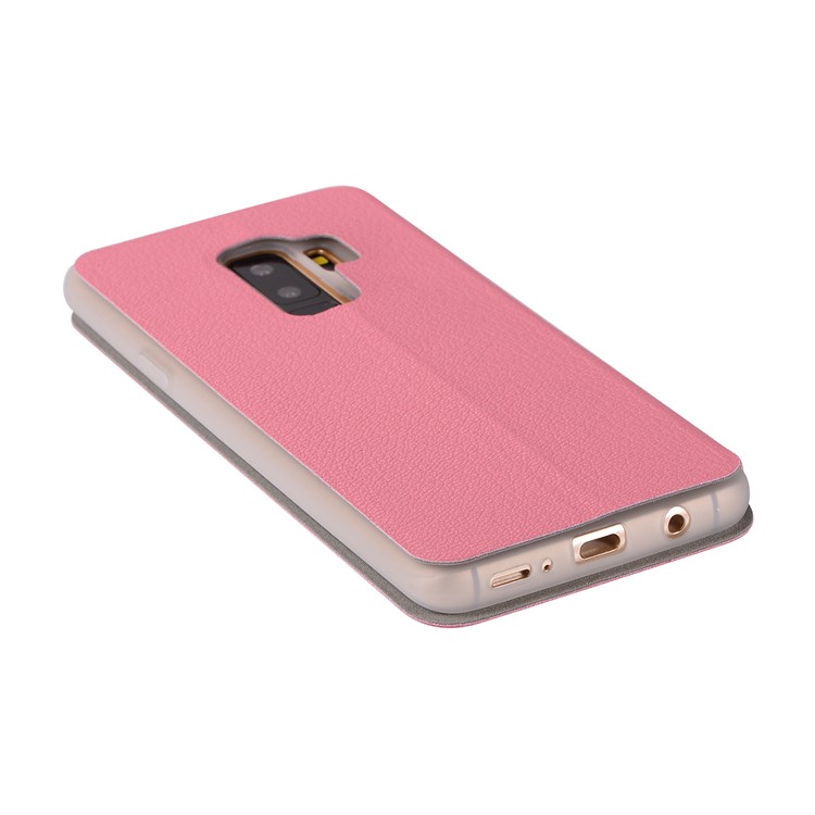 Litchi Texture PU Leather Card Holder Mobile Phone Case for Samsung Galaxy S9+ SM-G965 - Rose-10