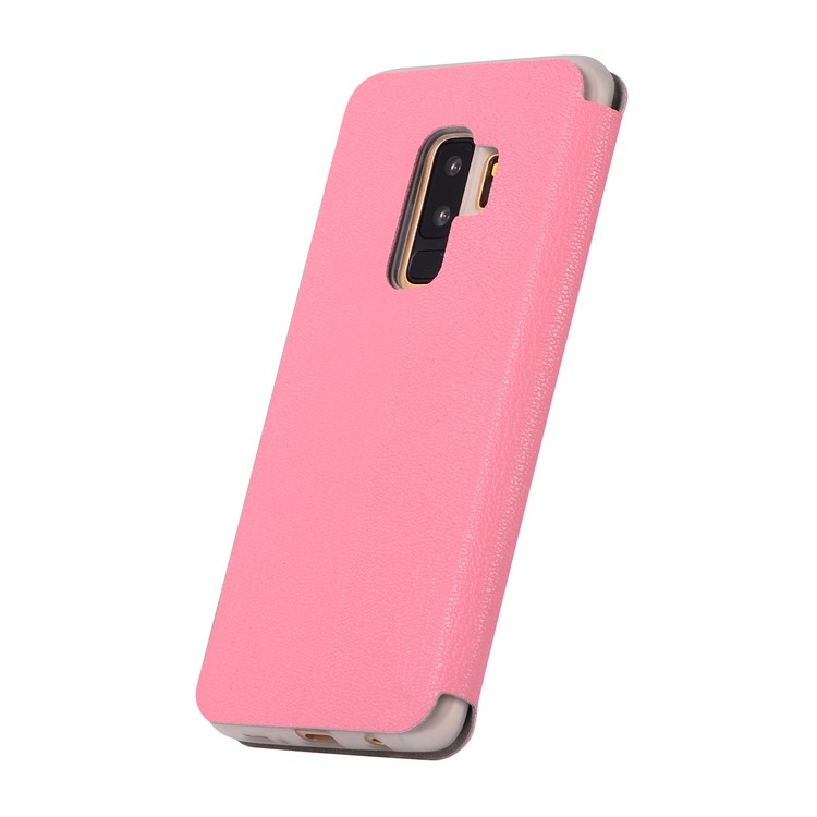 Litchi Texture PU Leather Card Holder Mobile Phone Case for Samsung Galaxy S9+ SM-G965 - Rose-3