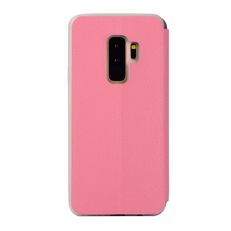 Litchi Texture PU Leather Card Holder Mobile Phone Case for Samsung Galaxy S9+ SM-G965 - Rose-6