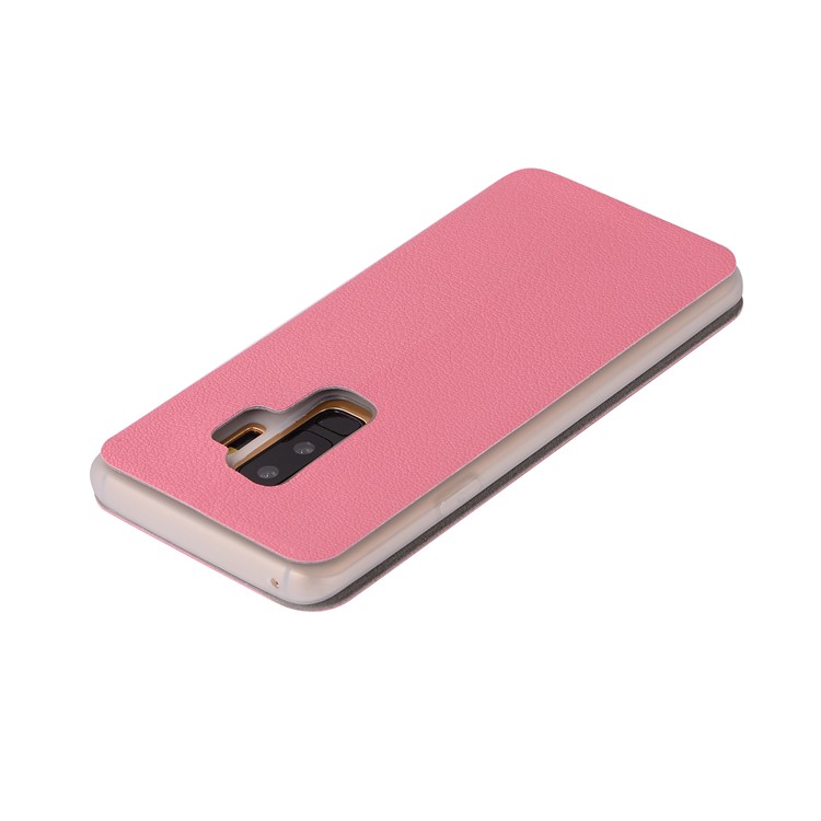 Litchi Texture PU Leather Card Holder Mobile Phone Case for Samsung Galaxy S9+ SM-G965 - Rose-9