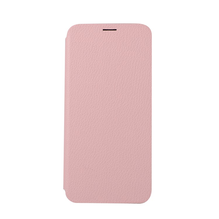 Litchi Texture Card Holder Leather Protection Phone Casing for Samsung Galaxy S9+ SM-G965 - Pink-5