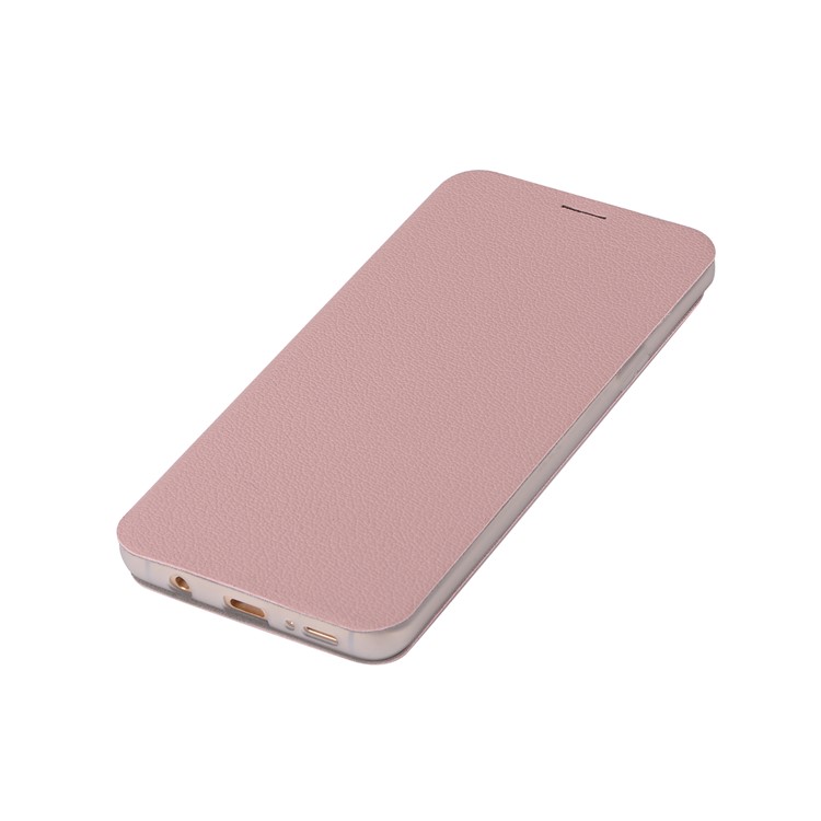 Litchi Texture Card Holder Leather Protection Phone Casing for Samsung Galaxy S9+ SM-G965 - Pink-7