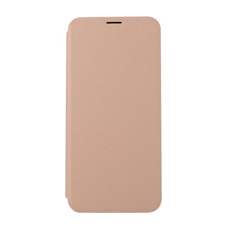 Litchi Texture Card Holder Leather Stand Mobile Phone Cover Shell for Samsung Galaxy S9+ SM-G965 - Gold-5