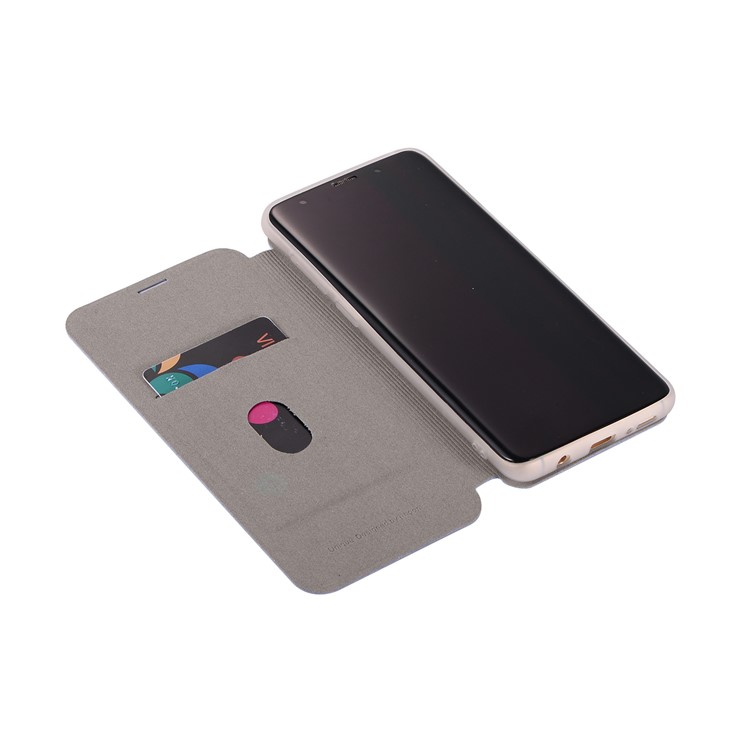 Litchi Texture Stand Leather Card Holder Cell Phone Case for Samsung Galaxy S9+ SM-G965 - Dark Blue-13