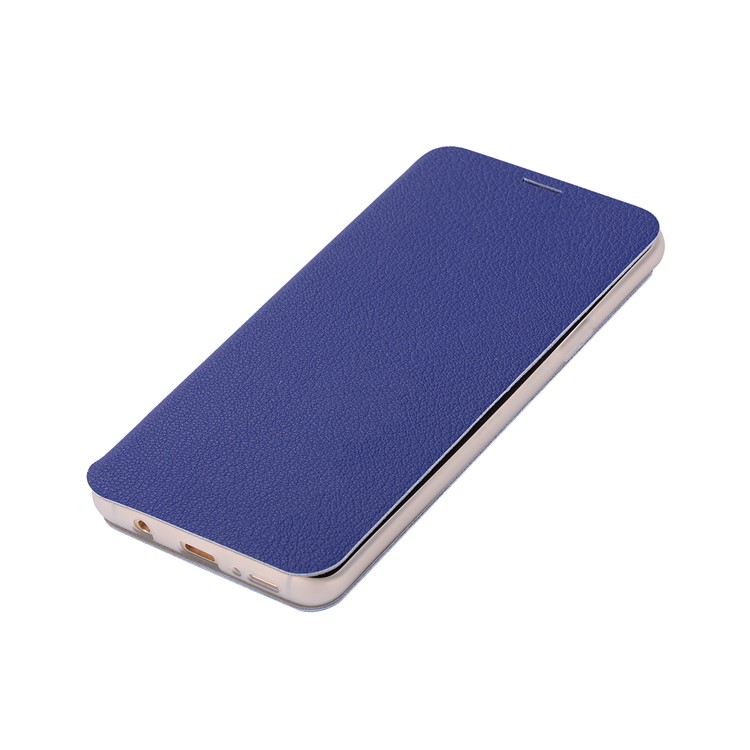 Litchi Texture Stand Leather Card Holder Cell Phone Case for Samsung Galaxy S9+ SM-G965 - Dark Blue-7