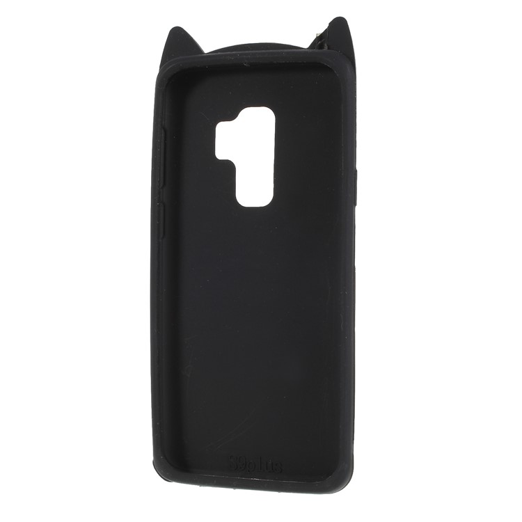 3D Moustache Cat Silicone Case for Samsung Galaxy S9+ SM-G965 - Black-6