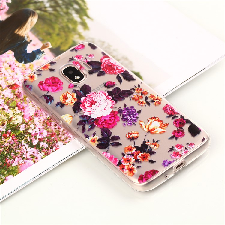 Pattern Printing TPU Case for Samsung Galaxy J2 Pro 2018 - Vivid Flowers-4