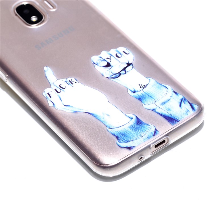 Pattern Printing TPU Protection Case for Samsung Galaxy J2 Pro 2018 - FUCK Pattern-2