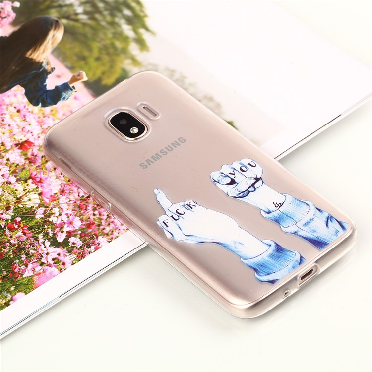 Pattern Printing TPU Protection Case for Samsung Galaxy J2 Pro 2018 - FUCK Pattern-4