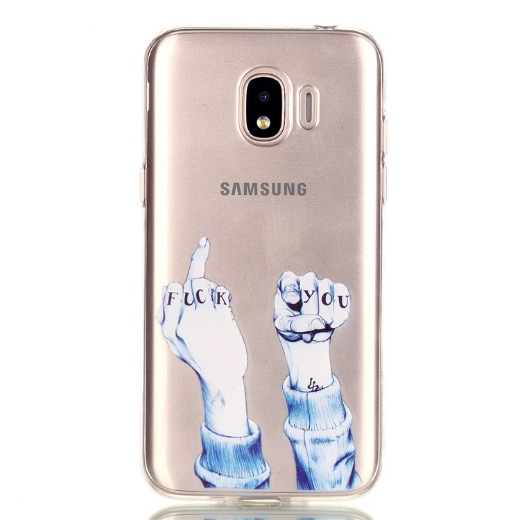 Pattern Printing TPU Protection Case for Samsung Galaxy J2 Pro 2018 - FUCK Pattern-5