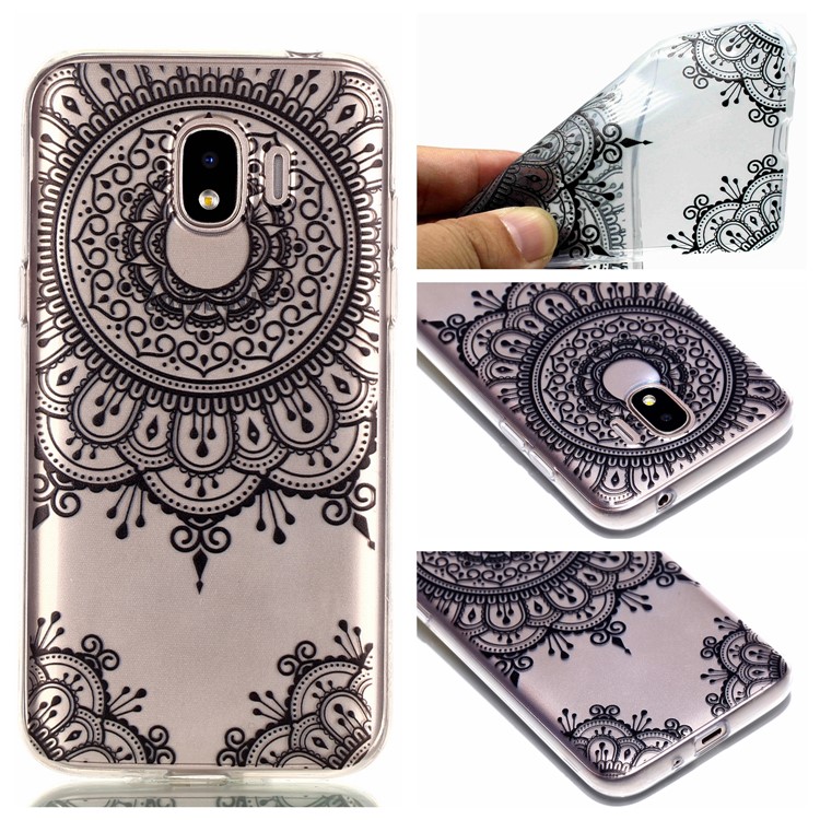 Pattern Printing TPU Cell Phone Case for Samsung Galaxy J2 Pro 2018 - Mandala Flowers-1