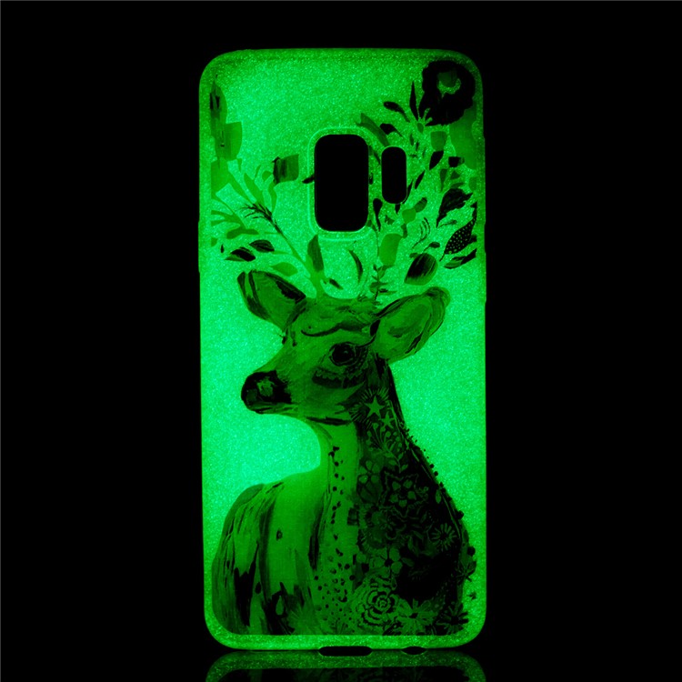 Luminous Patterned TPU Back Case for Samsung Galaxy S9 SM-G960 - Flower Elk-6