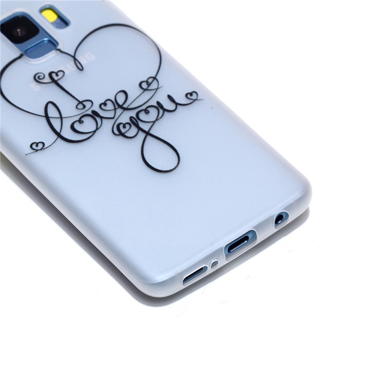 Luminous Patterned TPU Back Cover for Samsung Galaxy S9 SM-G960 - Love You-2