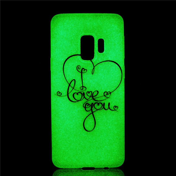 Luminous Patterned TPU Back Cover for Samsung Galaxy S9 SM-G960 - Love You-5