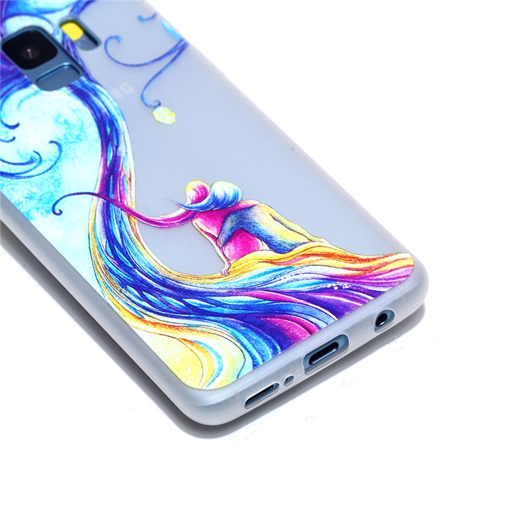 Luminous Patterned TPU Back Shell for Samsung Galaxy S9 SM-G960 - Two People-2
