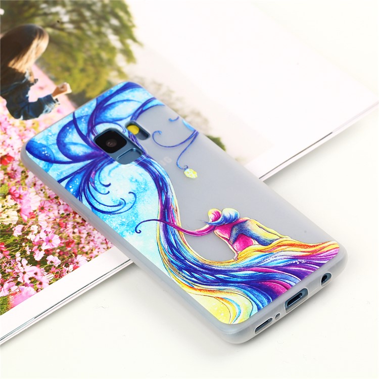 Luminous Patterned TPU Back Shell for Samsung Galaxy S9 SM-G960 - Two People-4