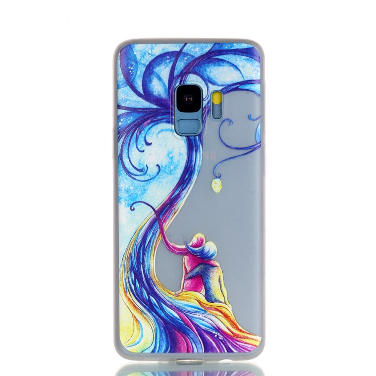 Luminous Patterned TPU Back Shell for Samsung Galaxy S9 SM-G960 - Two People-5