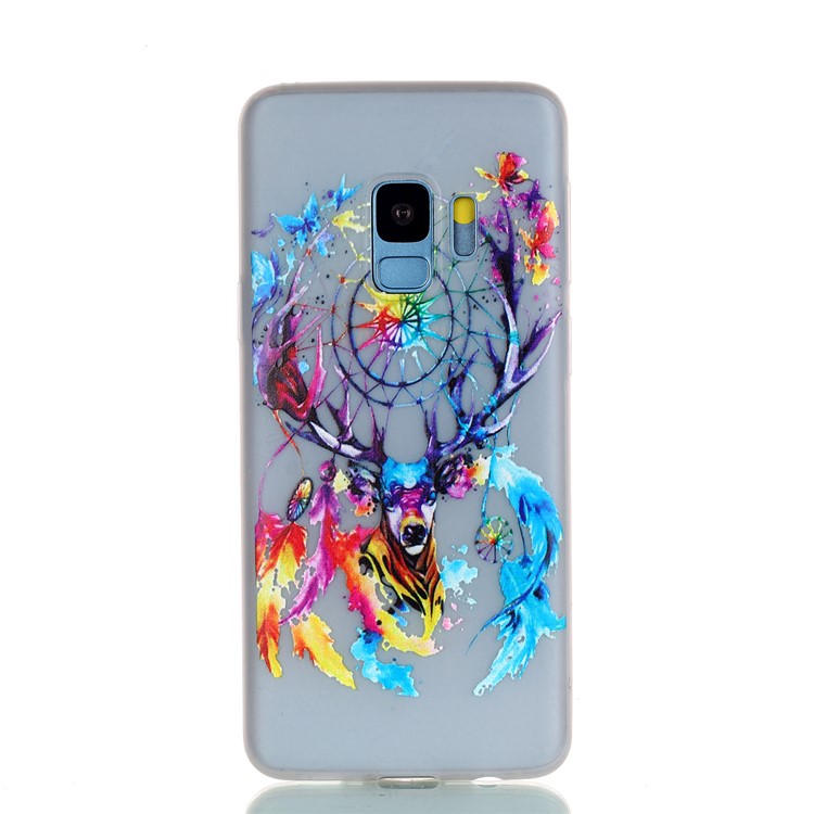 Luminous Patterned TPU Back Casing for Samsung Galaxy S9 SM-G960 - Elk Dream Catcher-5