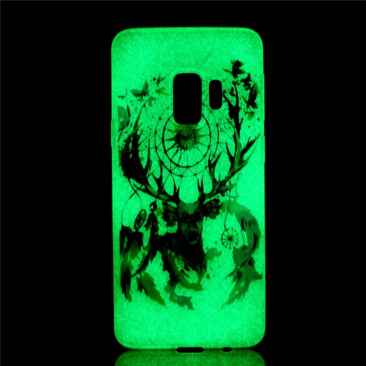 Luminous Patterned TPU Back Casing for Samsung Galaxy S9 SM-G960 - Elk Dream Catcher-6