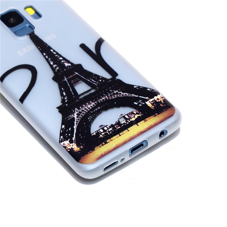 Luminous Patterned TPU Mobile Phone Case for Samsung Galaxy S9 SM-G960 - Eiffel Tower-2