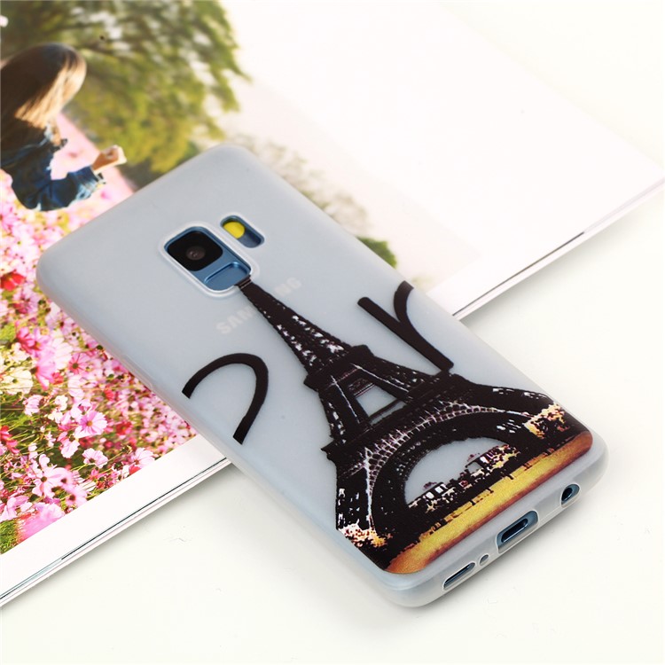Luminous Patterned TPU Mobile Phone Case for Samsung Galaxy S9 SM-G960 - Eiffel Tower-4