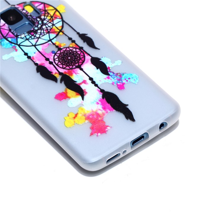 Luminous Patterned TPU Cell Phone Case for Samsung Galaxy S9 SM-G960 - Feather Dream Catcher-2