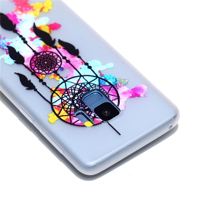 Luminous Patterned TPU Cell Phone Case for Samsung Galaxy S9 SM-G960 - Feather Dream Catcher-3