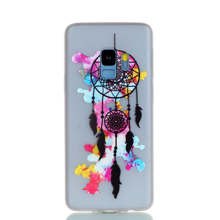 Luminous Patterned TPU Cell Phone Case for Samsung Galaxy S9 SM-G960 - Feather Dream Catcher-5