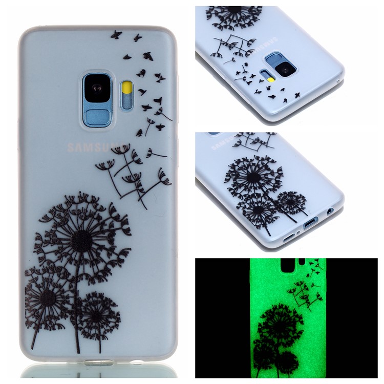 Luminous Patterned TPU Mobile Phone Cover for Samsung Galaxy S9 SM-G960 - Dandelion-1