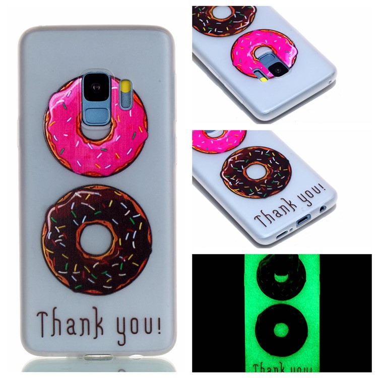 Luminous Patterned TPU Cell Phone Cover for Samsung Galaxy S9 SM-G960 - Thank You-1
