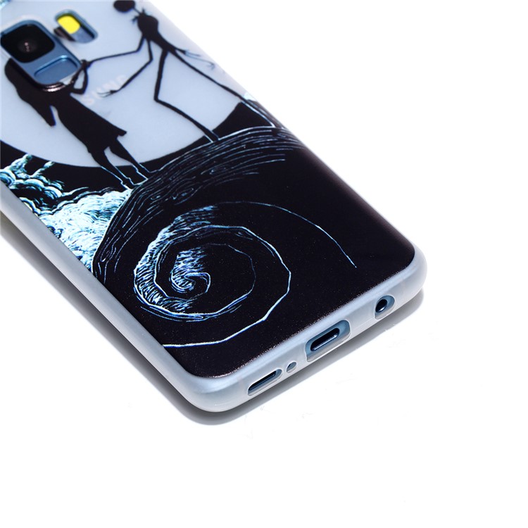 Luminous Patterned Soft TPU Back Case for Samsung Galaxy S9 SM-G960 - Dance on Moon-2