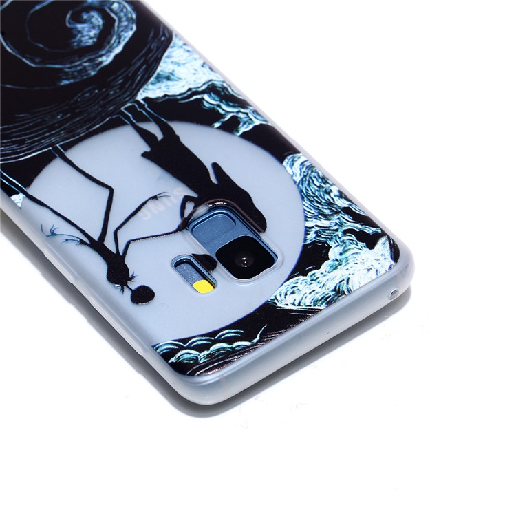 Luminous Patterned Soft TPU Back Case for Samsung Galaxy S9 SM-G960 - Dance on Moon-3