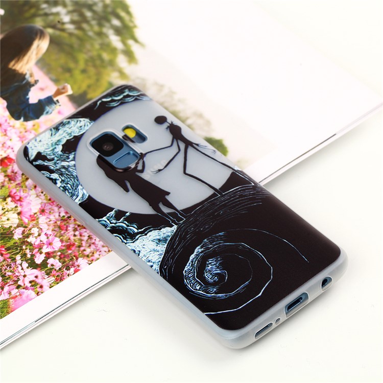 Luminous Patterned Soft TPU Back Case for Samsung Galaxy S9 SM-G960 - Dance on Moon-4