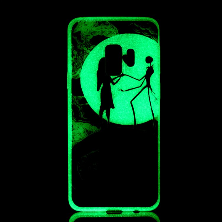 Luminous Patterned Soft TPU Back Case for Samsung Galaxy S9 SM-G960 - Dance on Moon-6