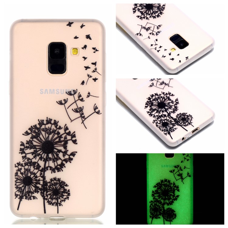 Luminous Patterned TPU Mobile Phone Case for Samsung Galaxy A8 (2018) - Dandelion-1