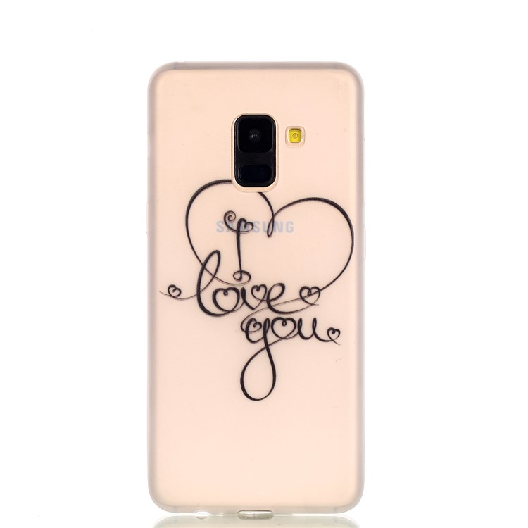 Luminous Patterned TPU Mobile Phone Cover for Samsung Galaxy A8 (2018) - Love You-2