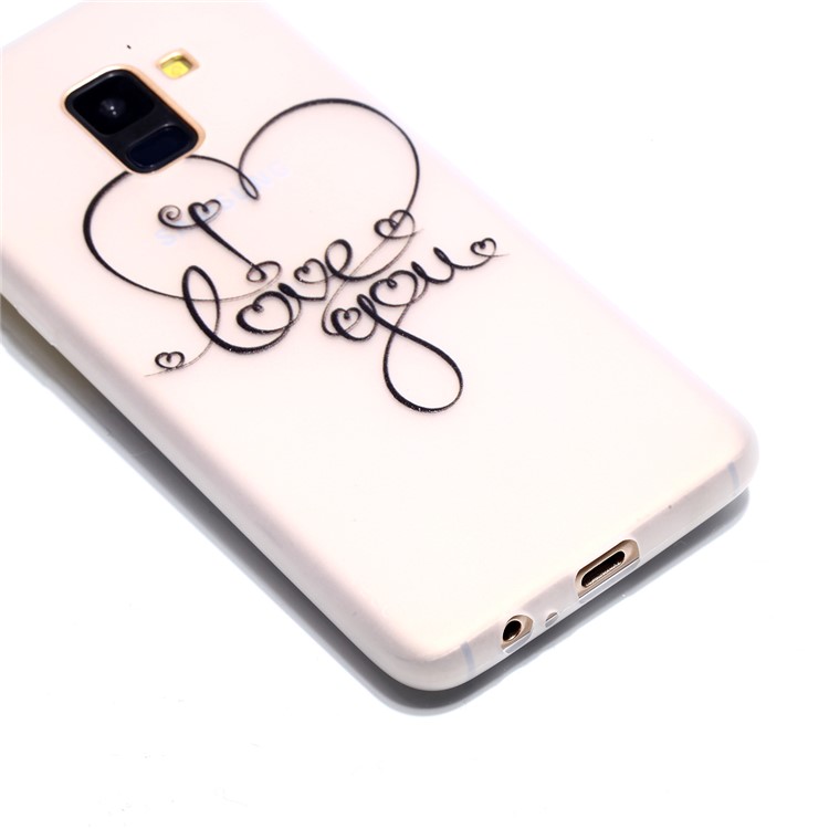 Luminous Patterned TPU Mobile Phone Cover for Samsung Galaxy A8 (2018) - Love You-3
