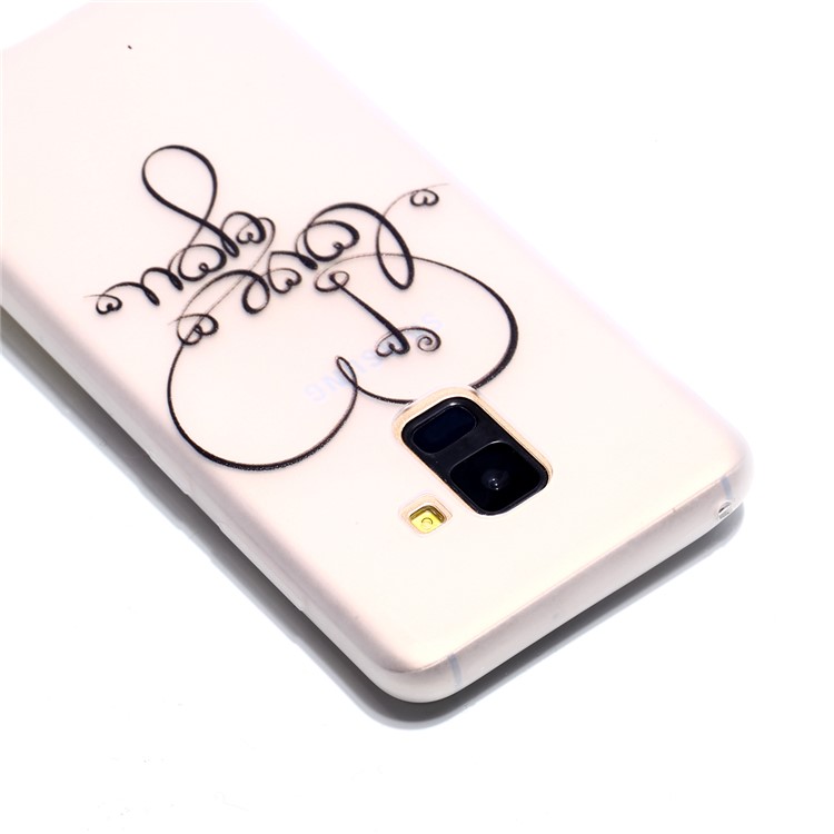Luminous Patterned TPU Mobile Phone Cover for Samsung Galaxy A8 (2018) - Love You-4