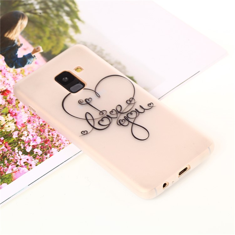 Luminous Patterned TPU Mobile Phone Cover for Samsung Galaxy A8 (2018) - Love You-5