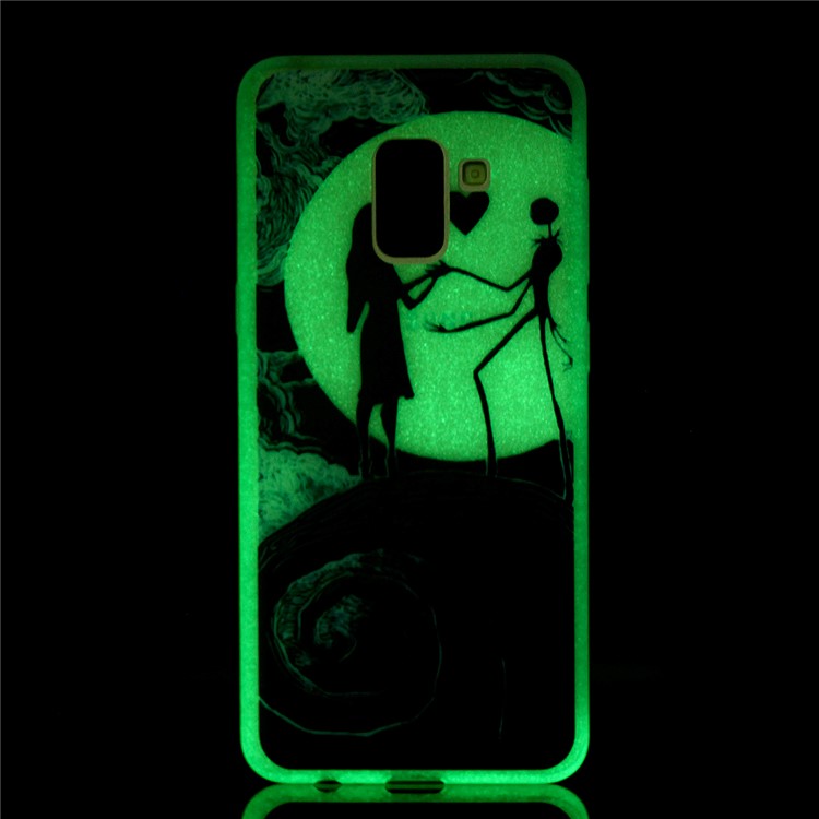 Luminous Patterned Soft TPU Back Case for Samsung Galaxy A8 (2018) - Dance on Moon-6