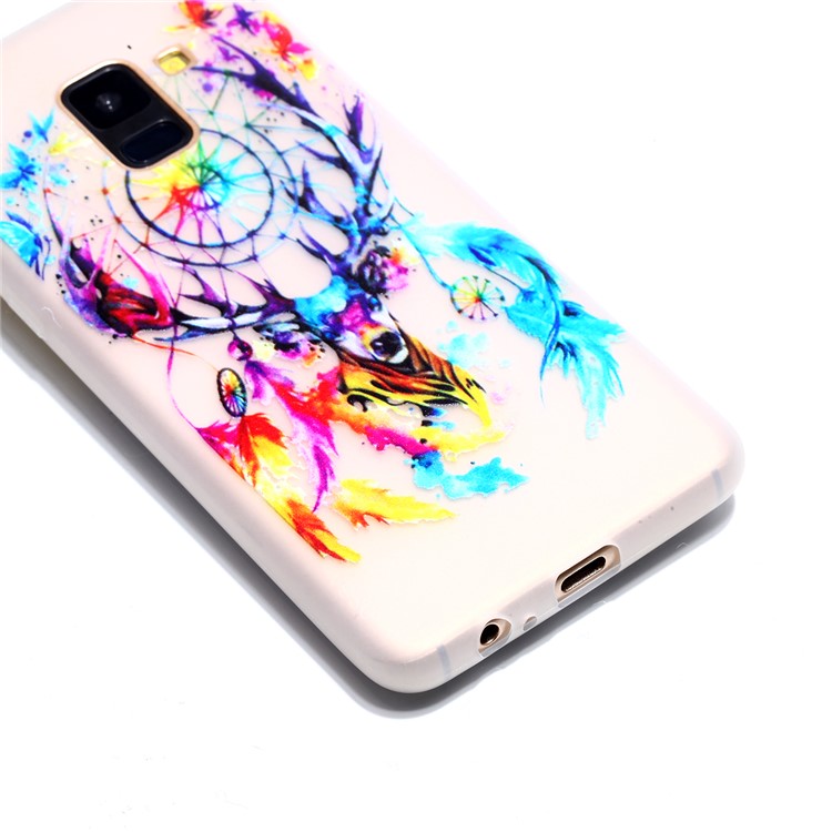 Noctilucent TPU Case for Samsung Galaxy A8+ (2018) - Feather Dream Catcher-4
