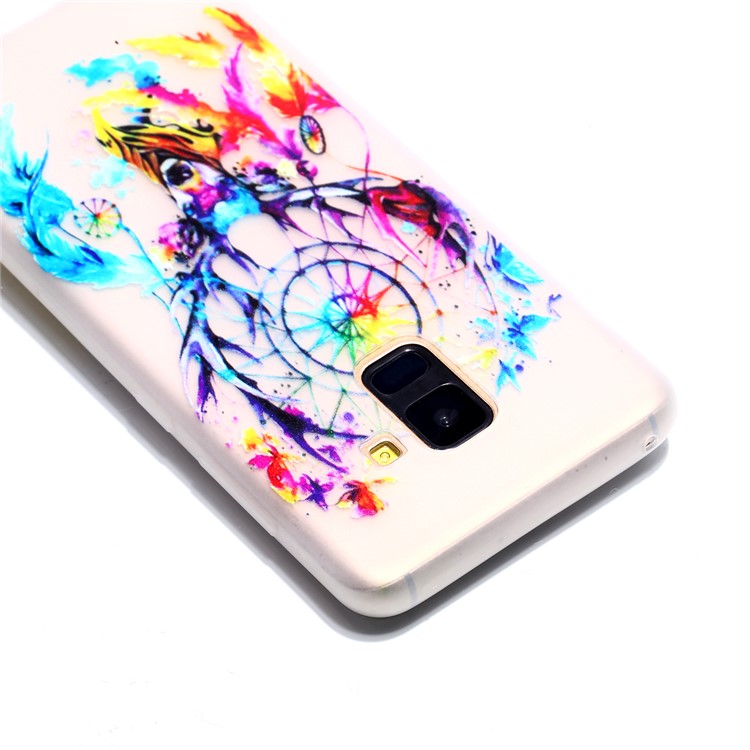 Noctilucent TPU Case for Samsung Galaxy A8+ (2018) - Feather Dream Catcher-5