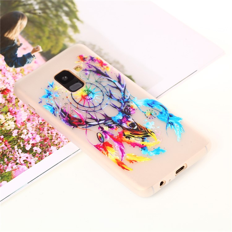 Noctilucent TPU Case for Samsung Galaxy A8+ (2018) - Feather Dream Catcher-6
